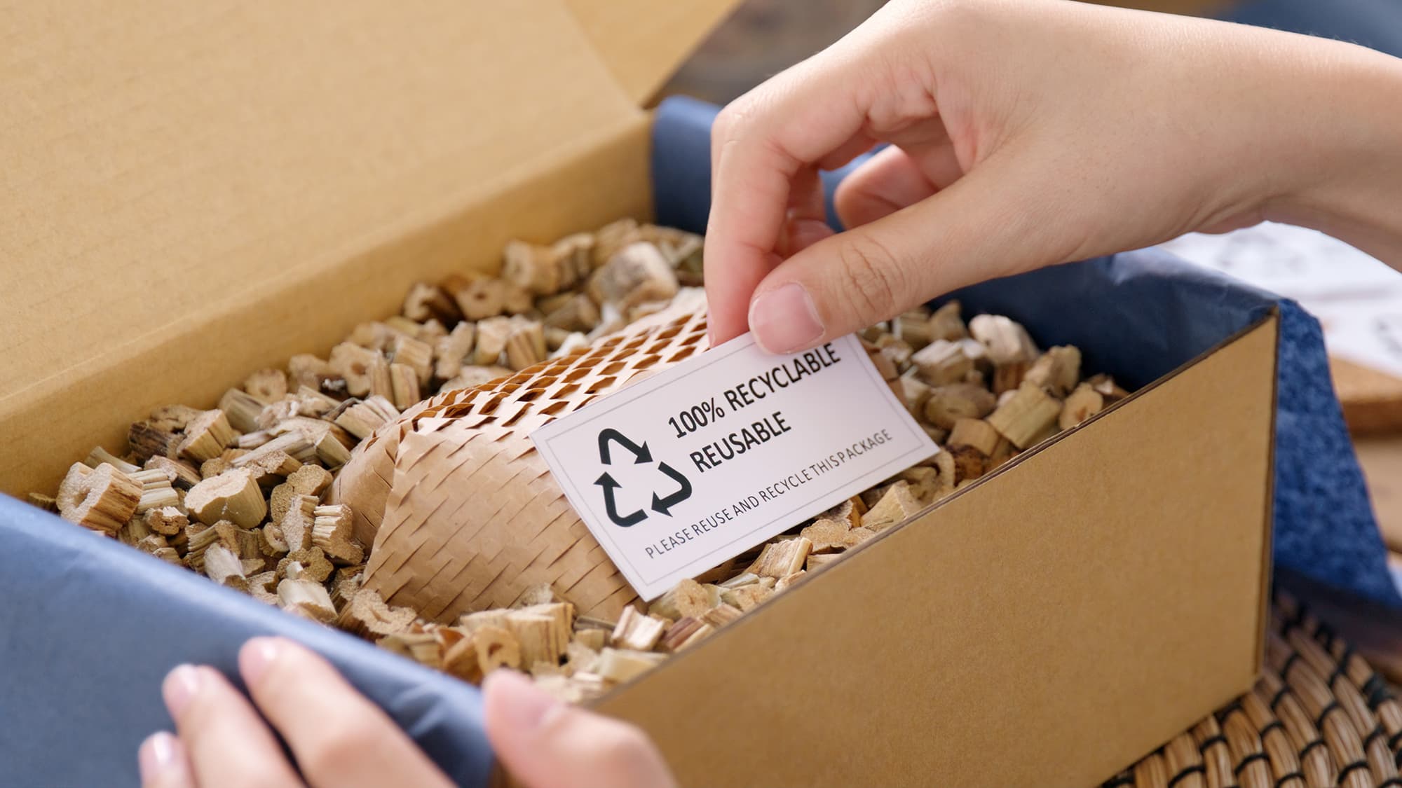 Opening cardboard box